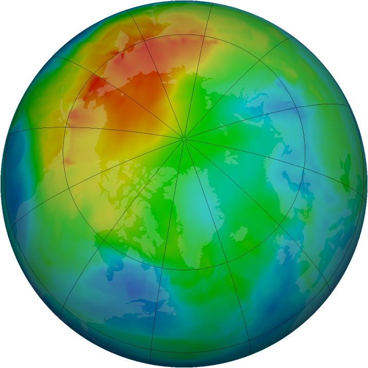 Arctic ozone map for 24 November 2014